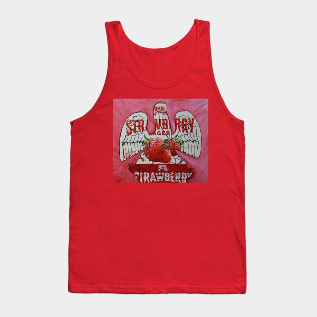 Louisiana flag made with Abita Strawberry beer box Tank Top by Gumbo Gallery